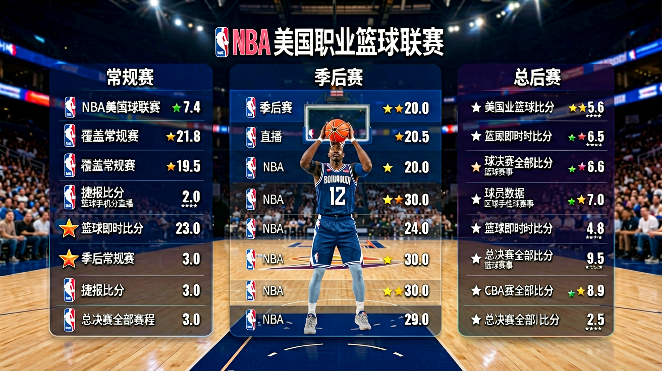 NBA美国职业篮球联赛赛程与比分数据
